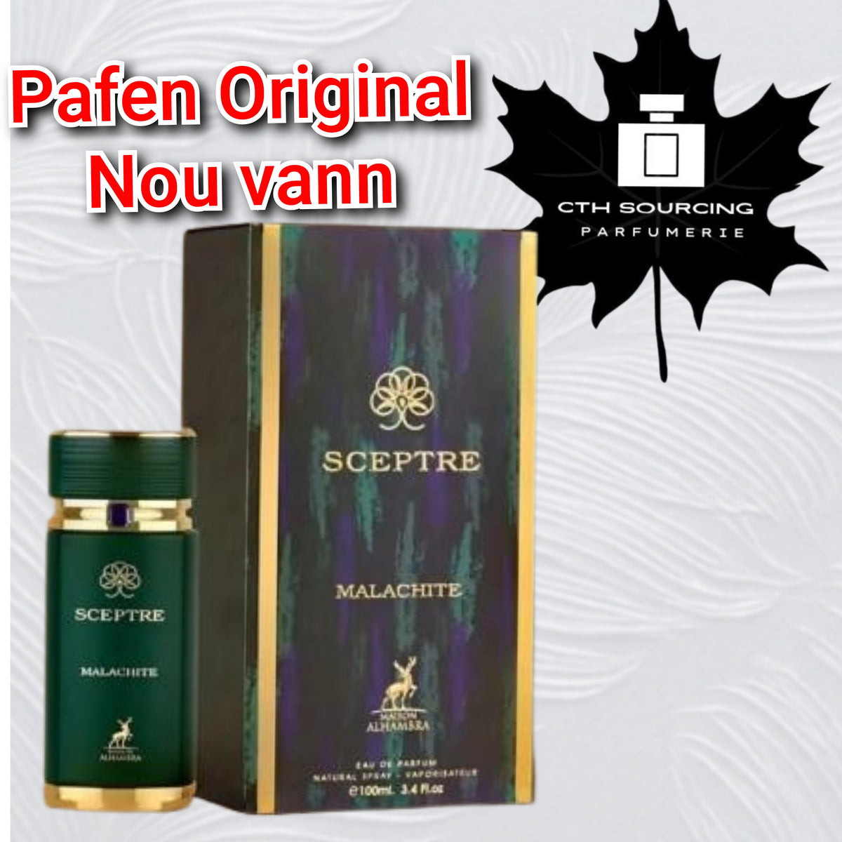 Maison Alhambra Sceptre Malachite Eau de Parfum 3.3 oz pou fi ak gason