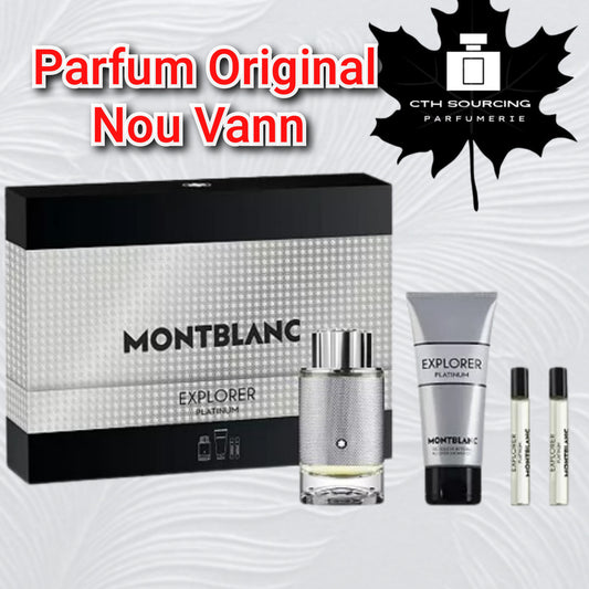 Mont Blanc Explorer Platinum Eau de Parfum Gift Set for Men (3.4 oz)